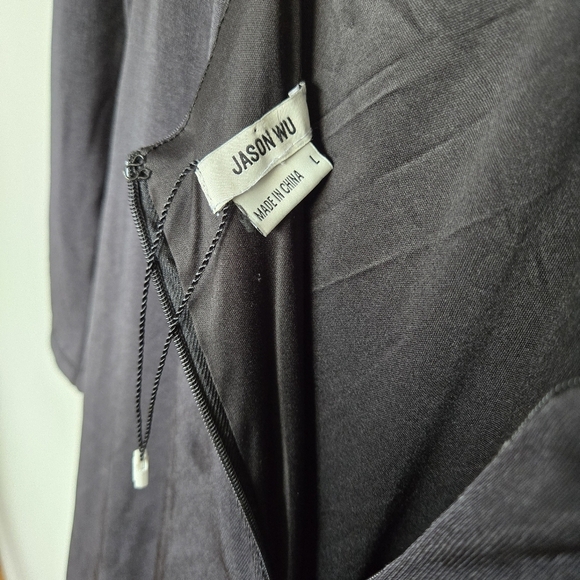 Jason Wu Black Maxi Dress Women's L Cocktail Dark-Feminine Semi-Formal Evening - Picture 10 of 13